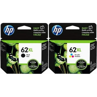 HP 62XL High Yield Ink Cartridges, Black, 2 Pack, 600 Page Yield