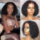 thumbnail image 5 of Deep Wave Short Wig, Brazilian Curly Virgin Human Hair Wigs Short Bob Curly Wig Front Closure Short Wigs Black, 5 of 5