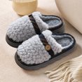 thumbnail image 6 of Fesfesfes White Shoes Women Slippers For Women A Pair Of Lazy Slippers Curly Cozy Flat Slide Slippers Comfy Soft Non-Slip House Shoes Indoor And Outdoor Warm Gift 7.5(40), 6 of 6