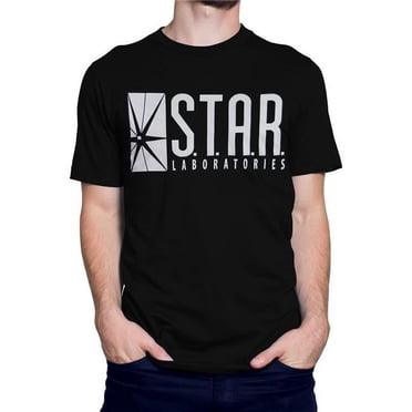 Flash Flash tsflshstrblkM T-Shirt Noir pour Homme Star Labs - Moyen