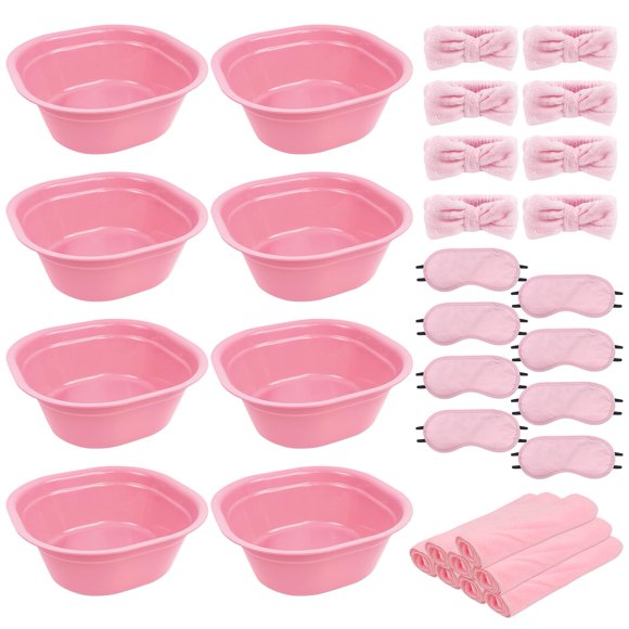 Kit de spa para pies EYUNSTAR para niños con bañeras de 8 pies y 8 toallas