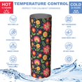 thumbnail image 5 of Pioneer Flower Floral Print Pattern 20oz Skinny Tumbler with Straw & Lid, Double Wall Vacuum Insulated Cup, Leak-Proof, Cup Holder Friendly, Hot 6H Cold 12H, 5 of 6