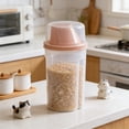 thumbnail image 6 of COM1950s Clear Plastic Laundry Detergent Storage Jar, Sealed Container with Measuring Cup, for Laundry Room, Kitchen Pantry, and Bathroom Organization, 6 of 7