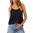 thumbnail image 6 of BLOCLOALO Tank Tops for Women Womens Blouses Casual Tank Top for Women Adjustable Spaghetti Strap Camisole Scoop Neck Sleeveless Top S 3Xl Tunic Tops Loose Tank Tops for Women Trendy Tops Black L, 6 of 9