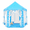 Blue, variant on Wilwolfer Princess Castle Kids Indoor Play Tent, Pink Hexagon Fabric Playhouse with Star Lights, Large with Carrying Bag KP-GZ-001-W