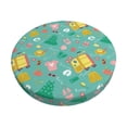 thumbnail image 2 of Lsque Happy Summer Round Bar chair cushion covers Velvet Fabric Premium Comfort Protects from Scratches and Stains for 14-17 Inch Chair- 14 inch, 2 of 7