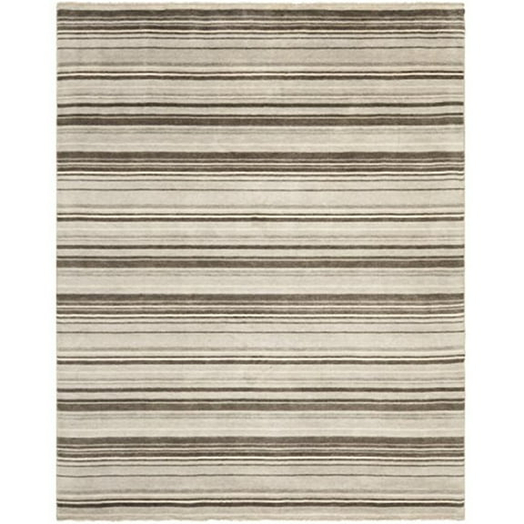 Safavieh Tibetan 9' X 12' Hand Knotted Wool Rug in Silver