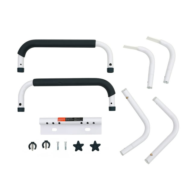 KFFKFF Bathroom Safety Bar, Supports up to 300LBS, Toilet Seat Structure, Customizable Width to Suit Various Toilets, Simple Set-Up, Toilet Grip Rails with Cushioned Armrests