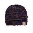 thumbnail image 4 of C.C Bonnet Queue de Cheval pour Enfants en Tricot Torsadé Doux, 3 Tons Rose, 4 of 4