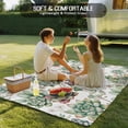 thumbnail image 4 of Summer Botanical Outdoor Rug for Patio/Deck/Porch, Non-Slip Large Area Rug 4 x 6 Ft, Farmhouse Retro Garden Plants Watercolor Indoor Outdoor Rugs Washable Area Rugs, Camping Rug Carpet Runner, 4 of 8