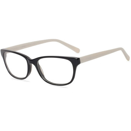 Contour Womens Prescription Glasses, FM14115 Black/Pearl White