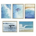 thumbnail image 4 of Kate and Laurel Sylvie Whale Watching Framed Canvas Wall Art by Julie Maida, 18x24 White, Scenic Ocean Animal Wall Decor Artwork, 4 of 6