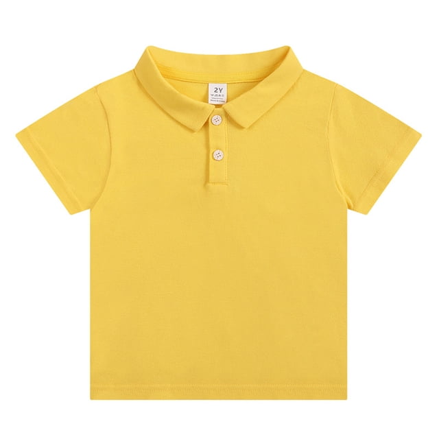 hengsof T-Shirt de Performance pour Enfants avec Col à Revers et Manches Courtes