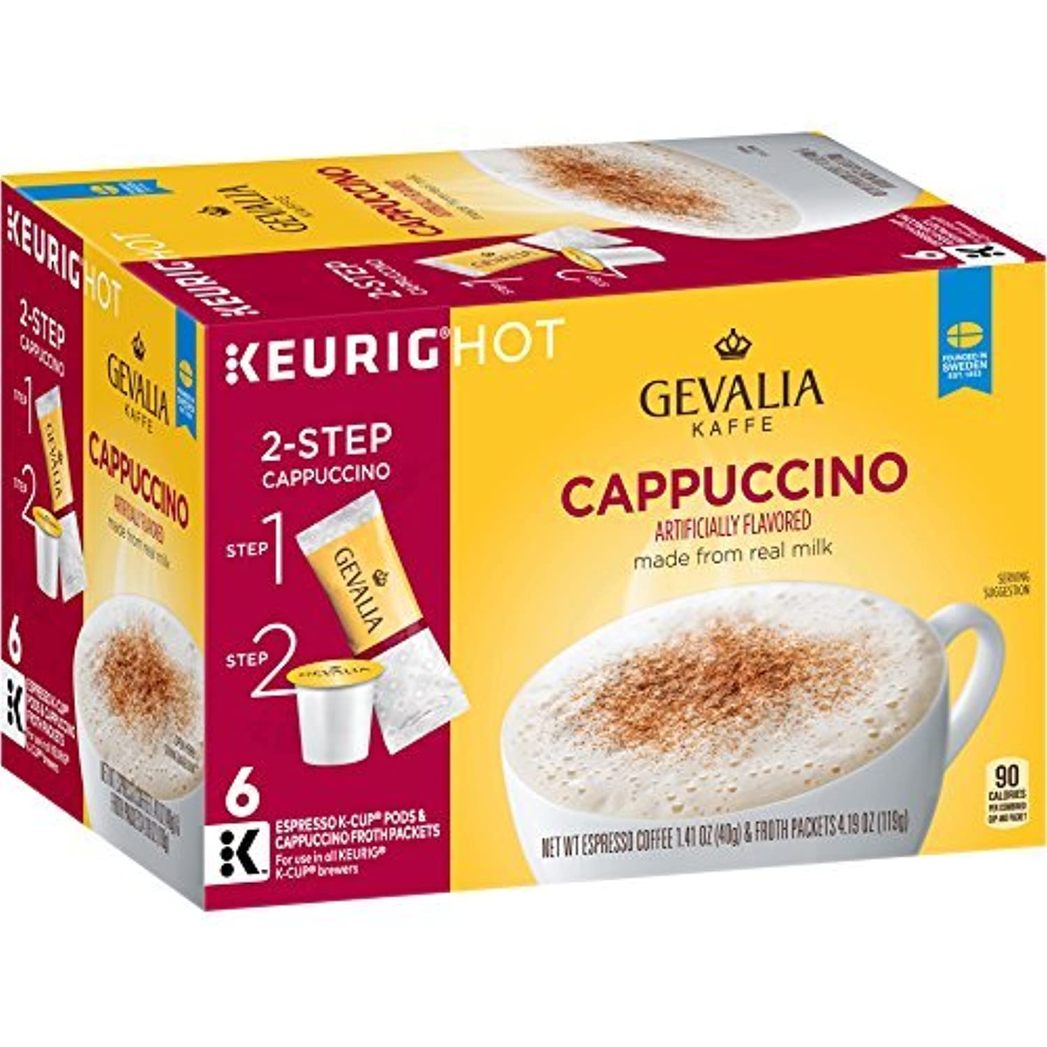 Gevalia Cappuccino Keurig K Cup Pods 