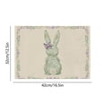 thumbnail image 2 of RKSTN Polyester fiber placemat Watercolor Easter Placemat Flower Checkered Rabbits Easter Egg Home Kitchen Table Decoration Table Mat room decor, 2 of 5