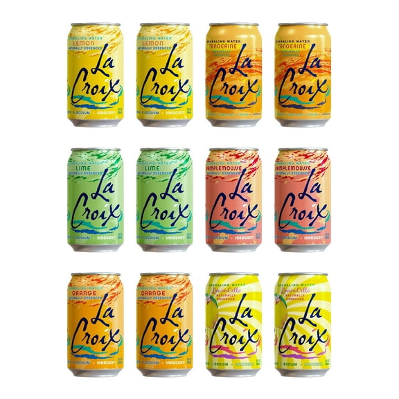 La Croix Sparkling Water - LaCroix Citrus Variety 12 Pack Seltzer Water - La Croix Flavored Carbonated Water, Sparkling Water Cans Variety - La Croix Seltzer Variety Pack - LaCroix Sparkling Water