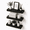 Black, variant on Set of 3 Floating Shelves for Wall Decor, Wall Mounted Organizer and Picture Ledge, Small Bookshelf for Bathroom, Bedroom and Living Room, 16 x 6.6 x 1.1 in, White