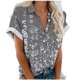 thumbnail image 1 of Mujeres Pantalones Cortos Impresos Blusas de Manga Corta Y Top Regular, Vestido de Moda de Verano Casual para Mujeres, 1 of 4