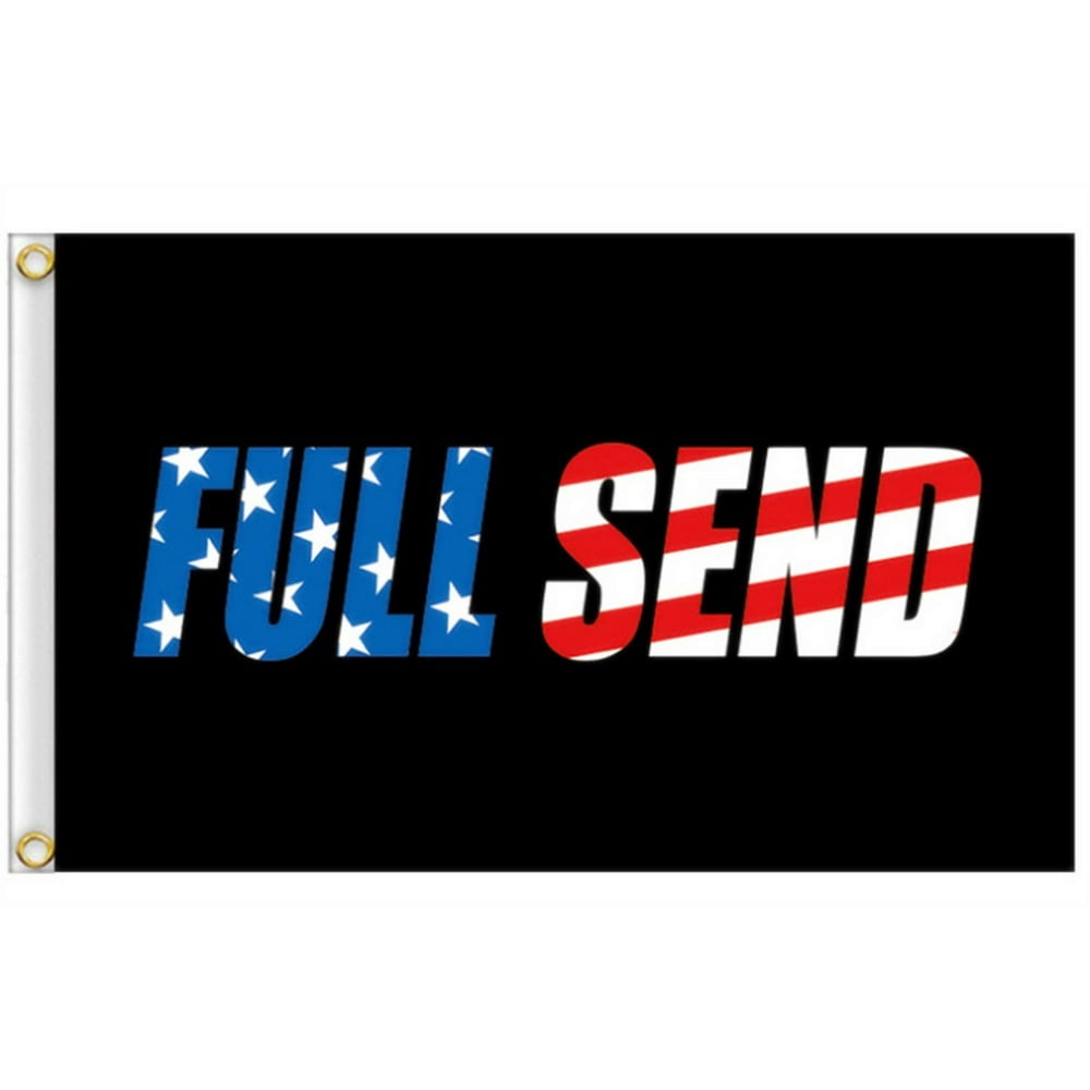 Full Send Flag Prime, Full Send US Flag, 3x5Ft Black Polyester, Nelk ...