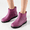 Purple, variant on Women's Rain Boots Fashion Ankle Comfortable Lightweight Waterproof Round Toe Garden Short Water Boots Non Slip Soft Flat Outdoor Work Ankle Rubber Outdoor Rain Boots Purple 8.5 Wide