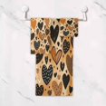thumbnail image 5 of Coolnut Leopard Heart Towels 3 Pack Bath Towels for Bathroom Set Soft Cotton Highly Absorbent Lightweight & Quickdry Towel Set 1 Bath Towel,1 Hand Towel,1 Washclothe Wash cloth, 5 of 6