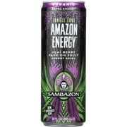 Sambazon Jungle Love Amazon Energy Organic Acai Berry Passionfruit Energy Drink, 12 Fluid Ounce -- 12 per Case.