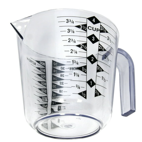 Chef Craft Select Plastic Measuring Cup, 4 Cup Capacity, Clear