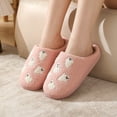 thumbnail image 2 of BERANMEY Halloween Slippers for Women Perfect Soft Plush Comfy Warm Slip-On Cute Womens Slippers Indoor Fluffy House Slippers for Women and Men Non-slip Fuzzy Flat Slides, 2 of 8