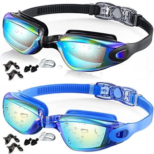 GPED Swim Goggles 2-Pack with Anti-Fog & UV