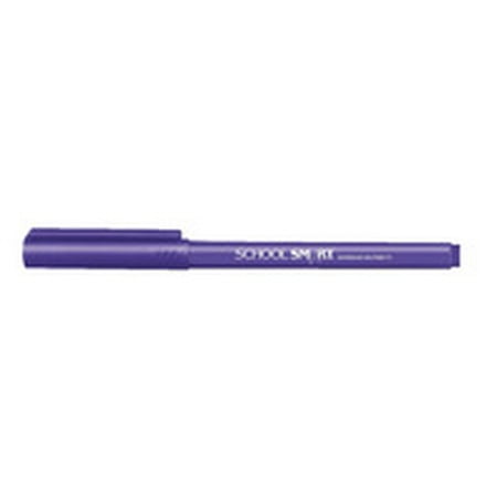 Raised Felt Ink - School Smart Note-Writers Felt Tip Water Base Ink Pen, 0.85 mm Fine Tip, Purple, Pack of 12