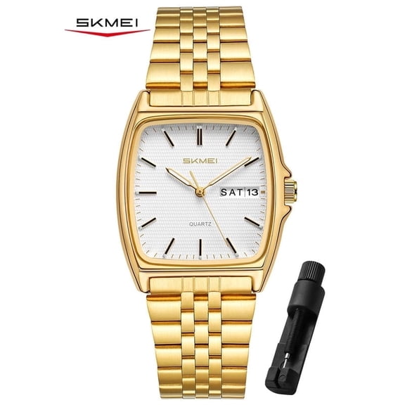 SKMEI Watch for Women Quartz Rectangular Fashion Watches Waterproof Easy to Read Ladies Wrist Watches Stainless Steel Womens Watch