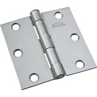 National Hardware N139-808 Broad Hinge, 3 in W Frame Leaf, 0.088 in Thick Frame Leaf, Cold Rolled Steel, Steel, 50 lb