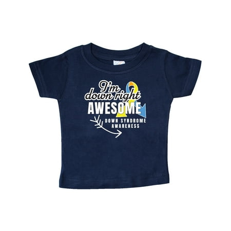 

Inktastic Im Down Right Awesome Down Syndrome Awareness with Arrow Gift Baby Boy or Baby Girl T-Shirt