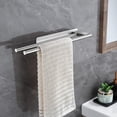 thumbnail image 5 of Bathroom Towel Rack No Drilling Double Adhesive Towel Rack Stainless Steel Two Arm Wall Mounted Towel Rack for Bathroom Kitchen,Silver, 5 of 5