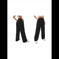 thumbnail image 3 of Pantalones Deportivos Holgados de Otoño para Mujer, de Pierna y Rectos, con Forro . Negro XL, 3 of 6