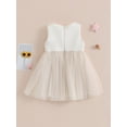 thumbnail image 4 of Cenuakty Toddler Baby Girl Princess Dress Summer Sleeveless Pearl Lace Party Dress Tutu Gown, 4 of 9