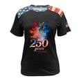 thumbnail image 4 of idosla 250 Anniversary USA Shirt Women 250Th Anniversary Tshirt 1776-2026 Patriotic Shirts American Flag Eagle Tops (Navy, L), 4 of 6