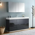 thumbnail image 2 of Fresca Valencia 60" Modern Wood Bathroom Vanity with Cabinet in Dark Slate Gray, 2 of 5