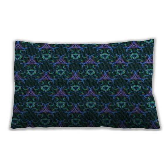 Ahgly Company Outdoor Rectangular Contemporary Lumbar Throw Pillow, 13 inch by 19 inch