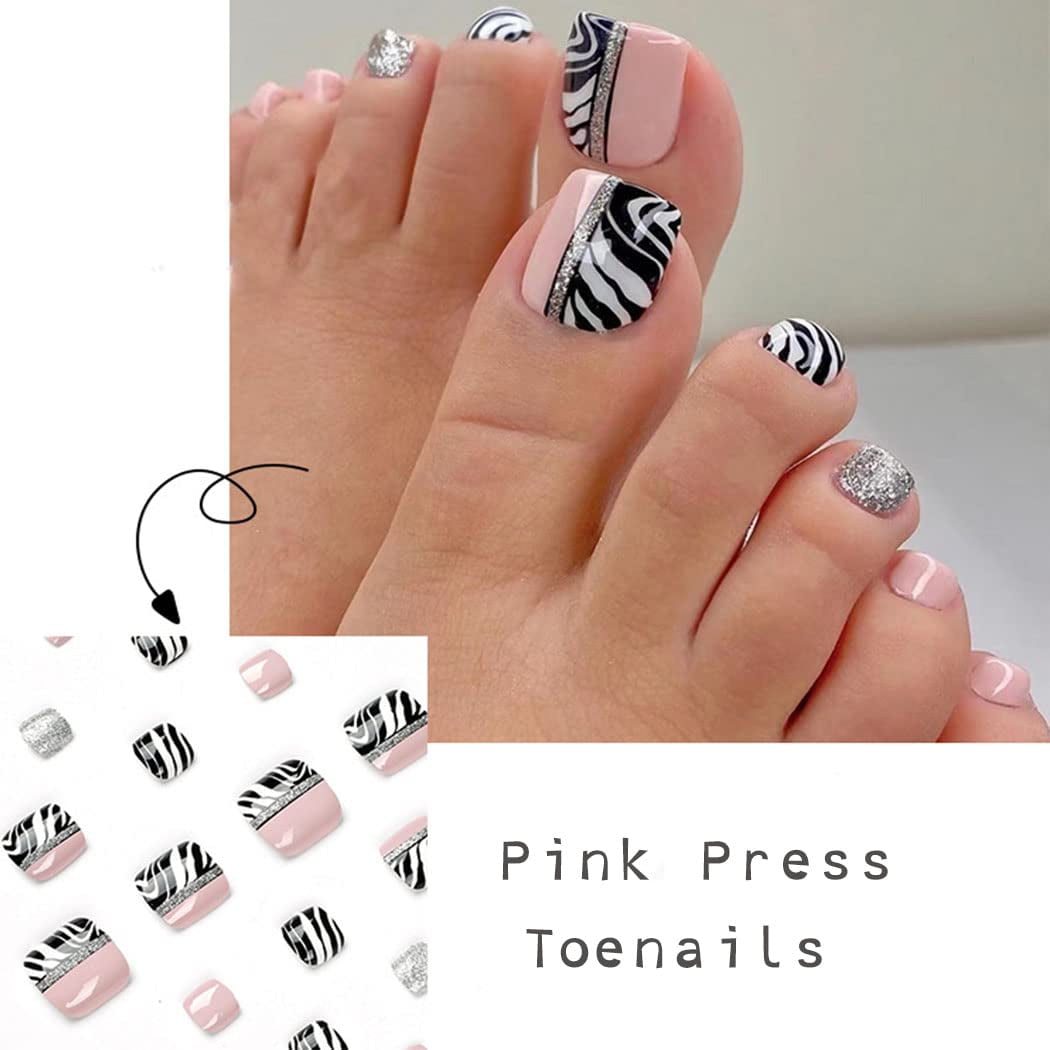 Zebra Print Toe Nails