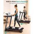 thumbnail image 6 of Walking Pad Treadmill with Incline, Foldable with Handle & Desk, LED Display, Multi-Mode App, Shock Absorption, 200 lbs Capacity walk pad, Walking Pad walkingpad treadmill, Black, 6 of 8