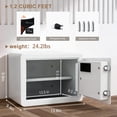 thumbnail image 4 of Tigerking 1.2 Cu Ft Fingerprint Biometric Safe with Digital Keypad for Home, Small Security Safe Box for Cash, Jewelry, White, 4 of 7