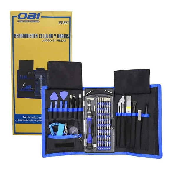 Kit Desarmador Herramienta Reparacion Celular OBI 81 En 1