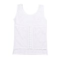 thumbnail image 1 of Chaleco moldeador de cuerpo para hombre, control de abdomen, blanco, triple botonadura, adelgazante, chaleco de compresión, blanco, L, 1 of 15
