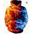 thumbnail image 1 of Haut Unisexe Hommes Femmes Chandail Imprimé Graphique 3D Mode Hip Hop Chandails à Capuchon, 1 of 2