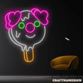 thumbnail image 2 of Craftnamesign Clown Ice Cream Neon Sign, Ice Cream Wall Art, Ice Cream Store Decor, 2 of 4
