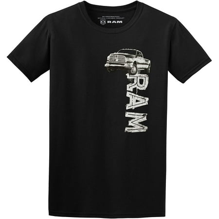 JH Design Men's Dodge RAM Truck Short Sleeve Crew Neck (Best Ram For Graphic Design)