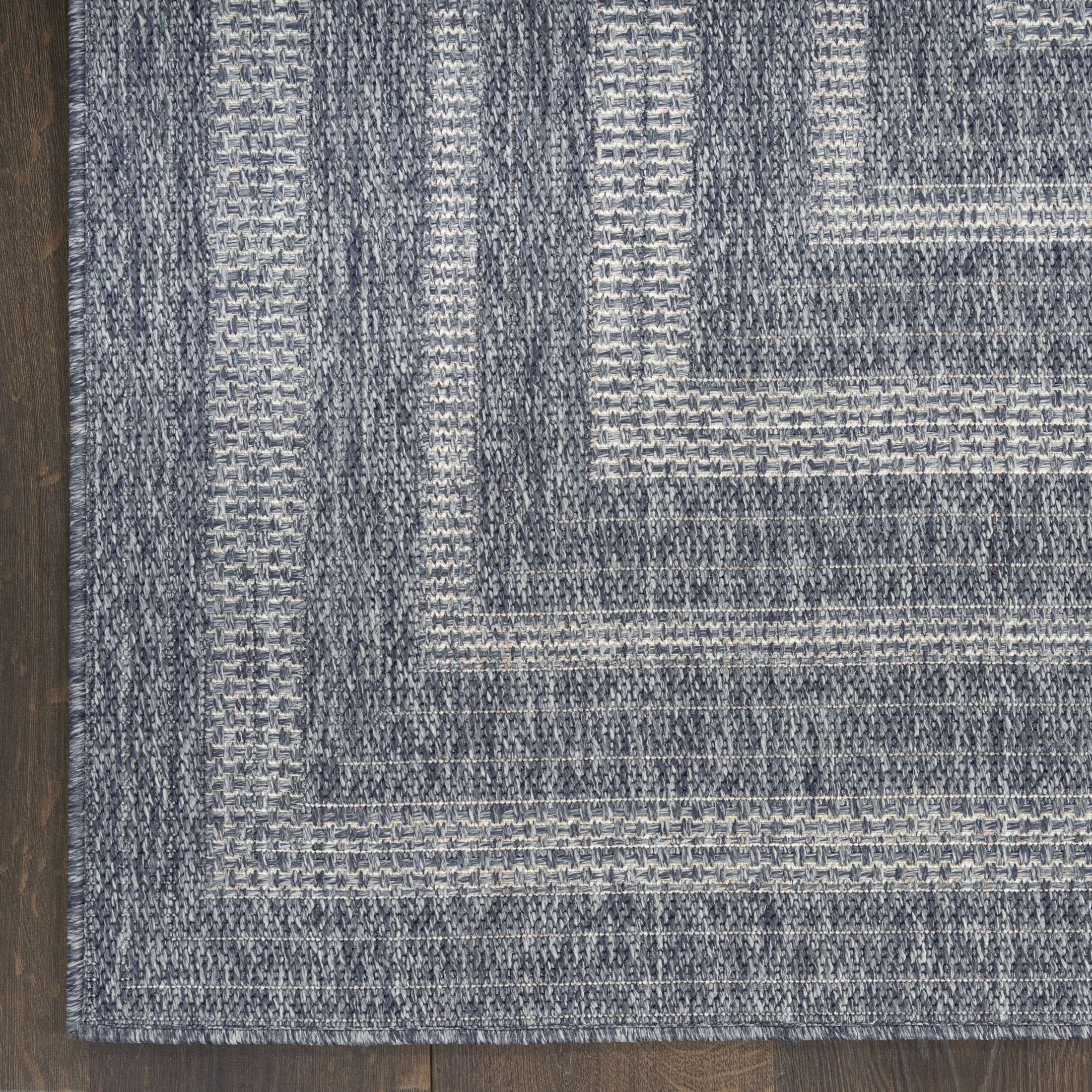 Nourison Tulum 5'3" x 7' Denim Outdoor Rug