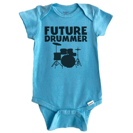 

Future Drummer Baby Bodysuit (Blue)