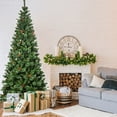 thumbnail image 2 of Patiojoy 8 FT Artificial Christmas Tree Hinged Decoration Pine Tree with Pine Cones, 2 of 9
